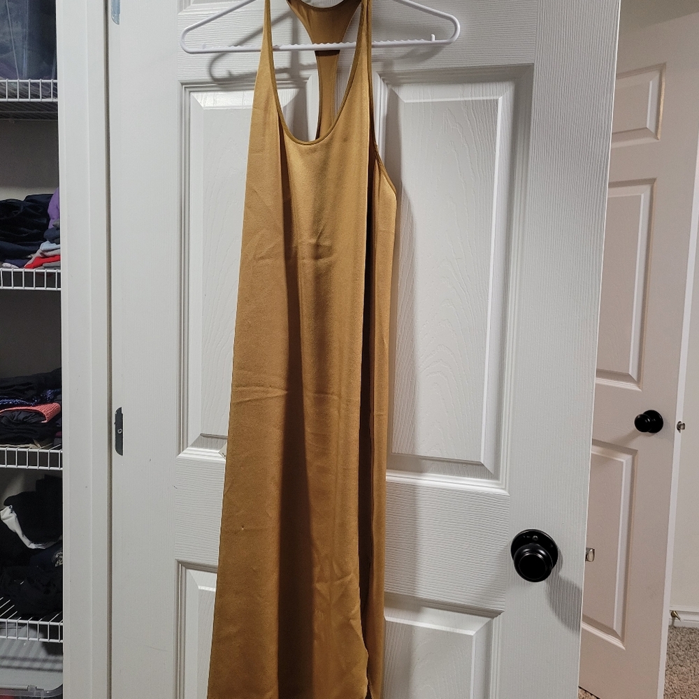 Yellow Aritzia Midi Dress Xxs